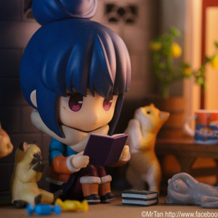 The girl with the cats