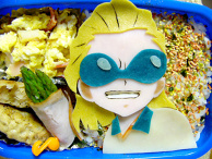 Charaben (a decorated bento) of "Inazuma Eleven Go"