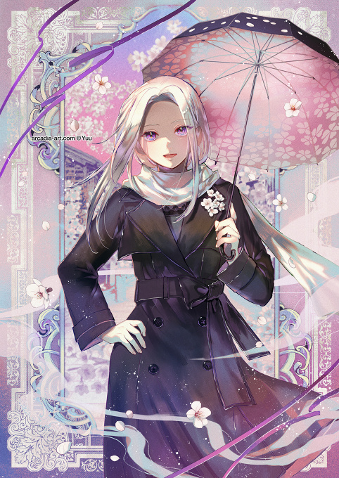 A shower of cherry blossoms