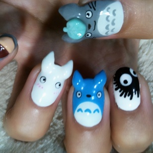 Totoro Nails!!!