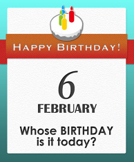 Whose BIRTHDAY is it today?