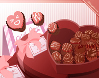 February: Choco and Hearts