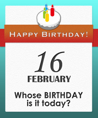 Whose BIRTHDAY is it today?