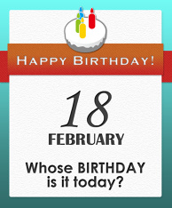 Whose BIRTHDAY is it today?