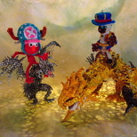 Chenille wire art § Queen of the Land Gold Rathian! Rioreia Rare Species § (10/10)