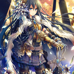 The swordsman of black hair