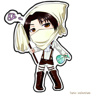 Chibi Heichou cleaning