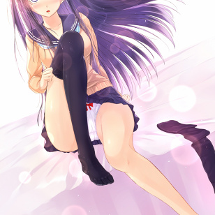 Black hair School Girl