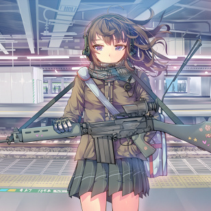 Armed High School Girl