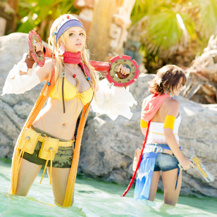 Rikku Thief & Yuna Gunner (Final Fantasy X-20) Cosplay by Calssara & SweetAngel