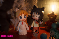 Hakase and Nano at the Horror Booth