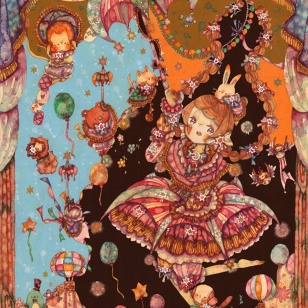 Story of a Girl Who Flew Threw the Starry Sky with an Umbrella*