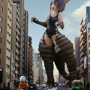 Gomora-chan and Akiko Fuji