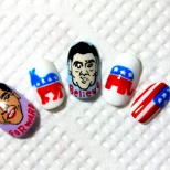 Obama and Romney Nail Art! (13/18)