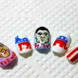 Obama and Romney Nail Art! (14/18)