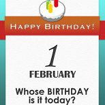 Whose BIRTHDAY is it today? (2/7)
