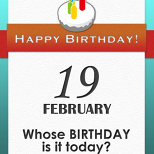 Whose BIRTHDAY is it today? (6/7)