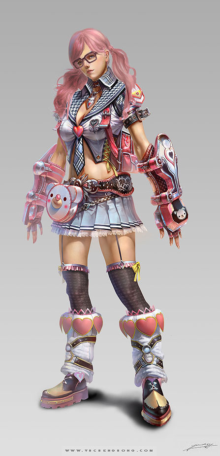 Avatar design (punk) female suit      