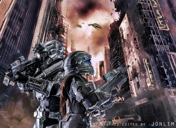 Remember Reach. Noble 6's final mission aided with the ODST  