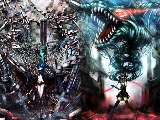 black rock shooter & hatsune miku... 