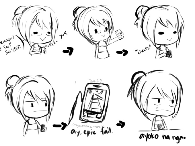 Taking A Picture of Myself when Feeling in Vain