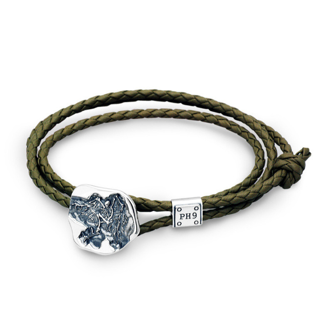 Dr MONROE x KENJI KAMIYAMA "Fossil of the Angel Leather bracelet / Anklet"