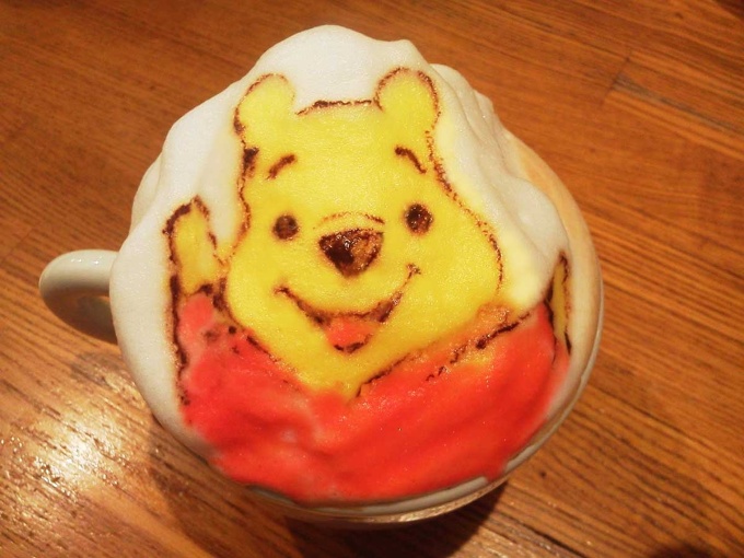 3D Latte Art "Winnie-the-Pooh"