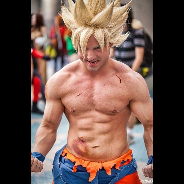 An amazing goku cosplay