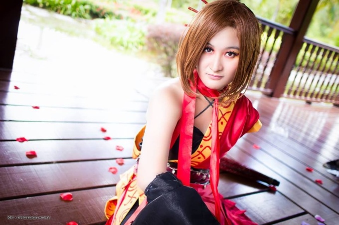 Cosplay Vocaloid Meiko 刹月華 ver.