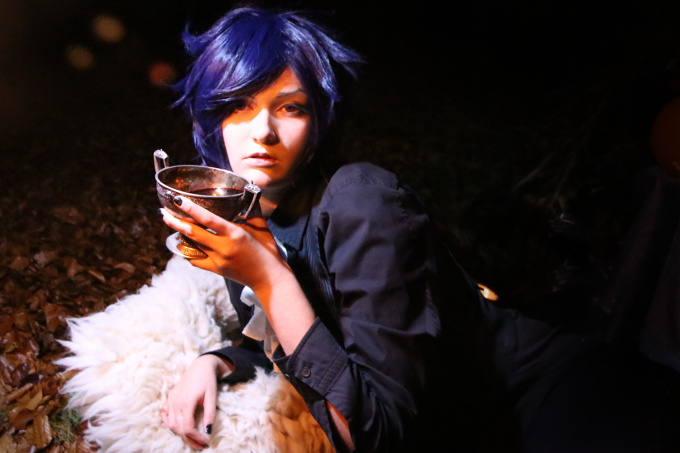 Vampire family on Halloween