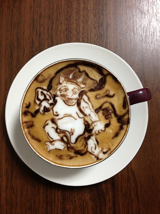 latte art~japanese god~