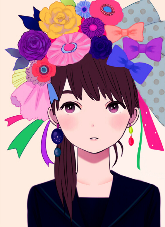 A Girl Adorned with Flowers