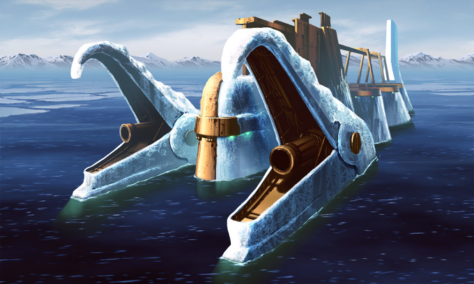 Camouflaged Warship, Ice Whale