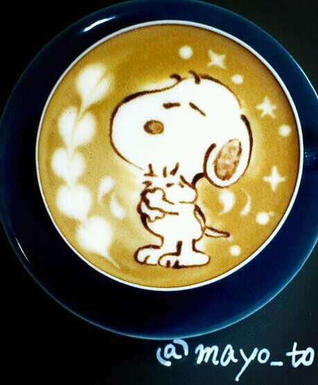 Latteart  " Snoopy (with Woodstock) "