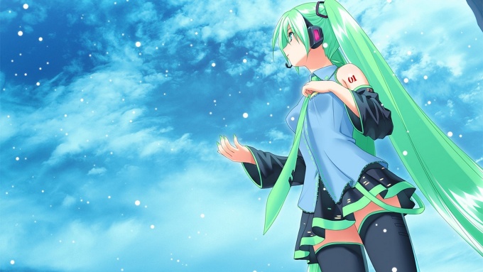 hatsune miku and the sky