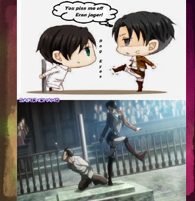 Eran get kick by Levi
