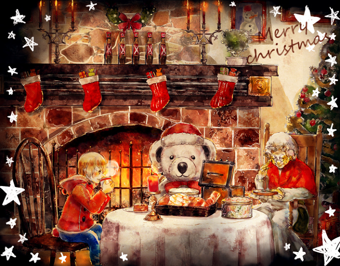 Grandma, teddy bear and me