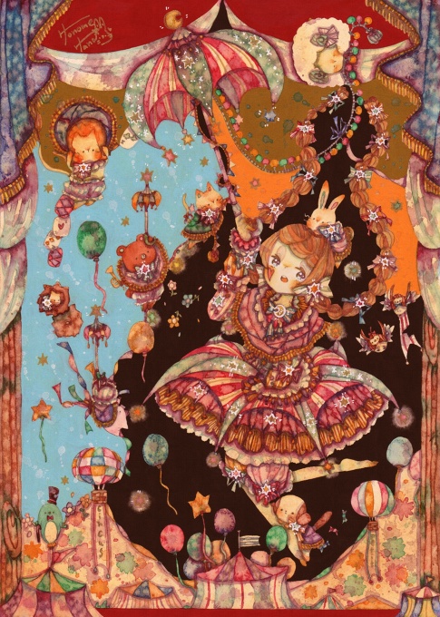 Story of a Girl Who Flew Threw the Starry Sky with an Umbrella*