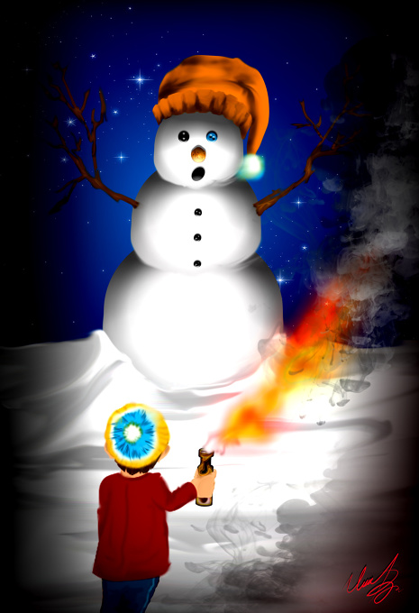 #drawing #digitalart #sketch #fire #snow #rush