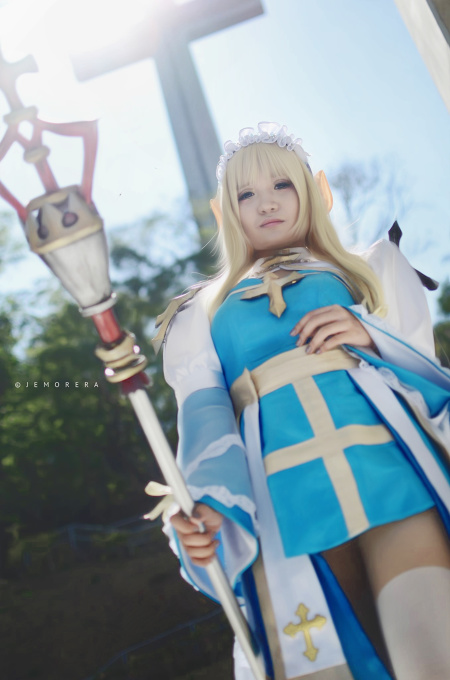 Bianca Romero cosplaying Bishop of Ragnarok during XM2