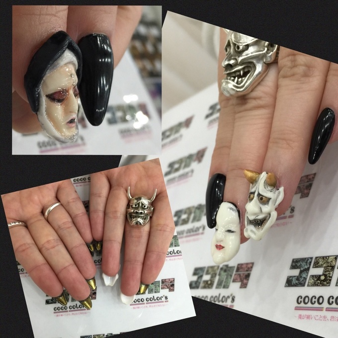 3D nail of Japanese Noh.