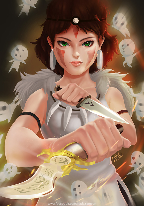 Princess Mononoke's new dagger fanart